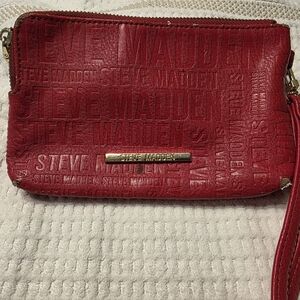 Steve Madden Red Embossed Clutch